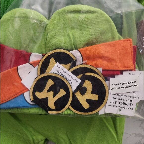 Nwt Teenage Mutant Ninja Turtle 12 pieces Deluxe Halloween Costume - Picture 10 of 13